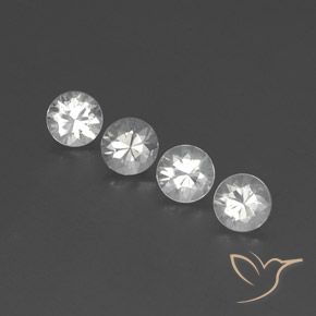 Gemme di Zircone Bianco trasparente naturale da 4.75 ct, Rotondo, VVS-VS