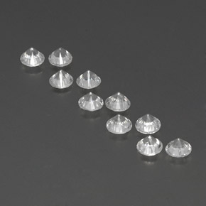 Gemme di Zircone Bianco naturale da  ct, Taglio rotondo, VVS-VS