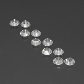 Gemme di Zircone Bianco naturale da  ct, Taglio rotondo, VVS-VS