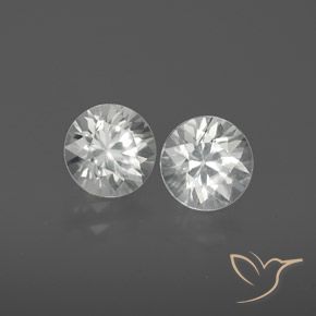 Gemme di Zircone Bianco trasparente naturale da 2.41 ct, Rotondo, VVS-VS