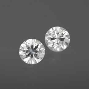 Zircone naturale bianco da 2,13 ct, taglio rotondo, VVS-VS
