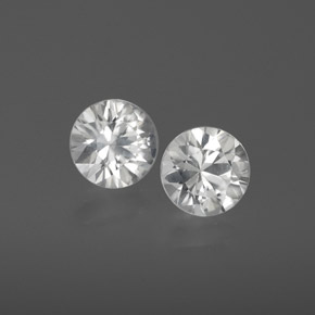 Zircone naturale bianco da 2,13 ct, taglio rotondo, VVS-VS