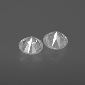 Zircone naturale bianco da 2,13 ct, taglio rotondo, VVS-VS