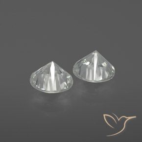 Gemme di Zircone Bianco naturale da 2.42 ct, Rotondo, VVS-VS