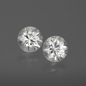 Gemme di Zircone Bianco naturale da 2.38 ct, Taglio rotondo, VVS-VS