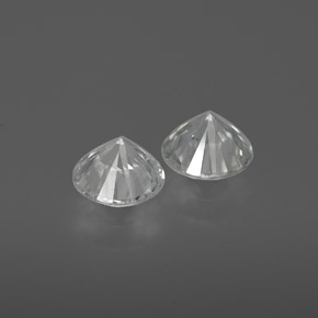 Gemme di Zircone Bianco naturale da 2.38 ct, Taglio rotondo, VVS-VS