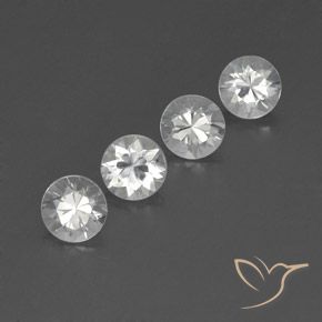 Gemme di Zircone Bianco naturale da 4.93 ct, Rotondo, VVS-VS