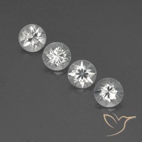 4.72ctw Naturale Bianco trasparente Zircone, Rotondo, VVS-VS
