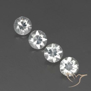 4.59ctw Naturale Bianco Zircone, Rotondo, VVS-VS