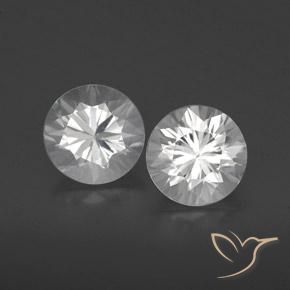 Gemme di Zircone Bianco naturale da 2.43 ct, Rotondo, VVS-VS