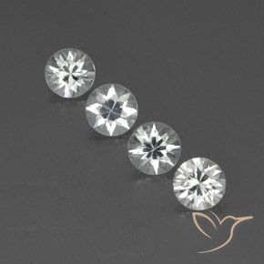 4.23ctw Naturale Bianco Zircone, Rotondo, VVS