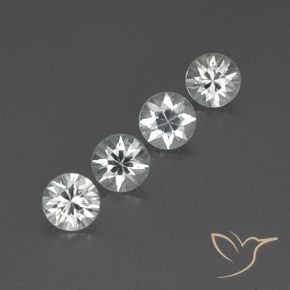 Gemme di Zircone Bianco naturale da 4.23 ct, Rotondo, VVS