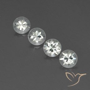 4.79ctw Naturale Bianco Zircone, Rotondo, VVS-VS