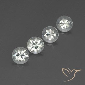 Gemme di Zircone Bianco naturale da 4.79 ct, Rotondo, VVS-VS