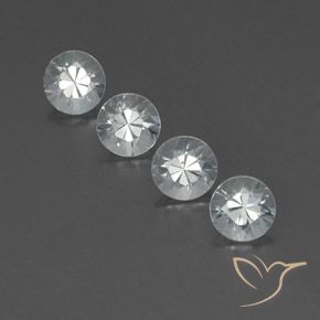 4.88ctw Naturale Bianco Zircone, Rotondo, VVS-VS