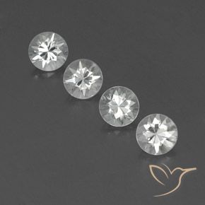 4.43ctw Naturale Bianco Zircone, Rotondo, VVS