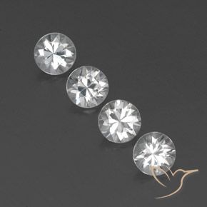 4.49ctw Naturale Bianco trasparente Zircone, Rotondo, VVS-VS