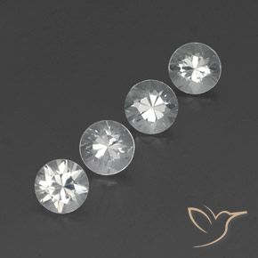 Gemme di Zircone Bianco trasparente naturale da 4.71 ct, Rotondo, VVS-VS