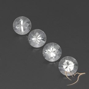 4.91ctw Naturale Bianco trasparente Zircone, Rotondo, VVS-VS