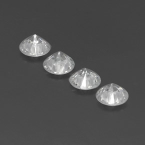 Gemme di Zircone Bianco naturale da  ct, Taglio rotondo, VVS-VS