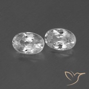Gemme di Zircone Bianco trasparente naturale da 1.64 ct, Ovale, VVS