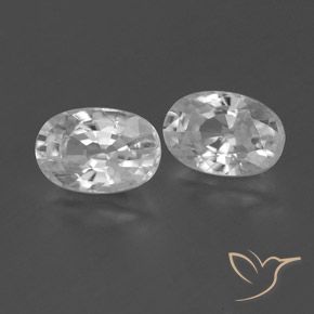 Gemme di Zircone Bianco trasparente naturale da 1.71 ct, Ovale, VVS