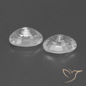 Gemme di Zircone Bianco trasparente naturale da 1.71 ct, Ovale, VVS