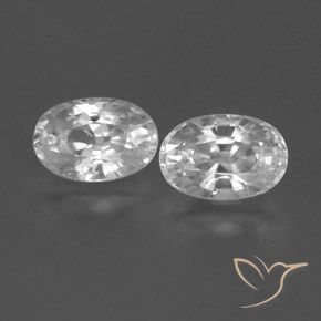 1.66ctw Naturale Bianco trasparente Zircone, Ovale, VVS