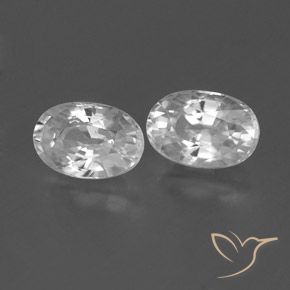 Gemme di Zircone Bianco trasparente naturale da 1.66 ct, Ovale, VVS