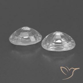 Gemme di Zircone Bianco trasparente naturale da 1.66 ct, Ovale, VVS