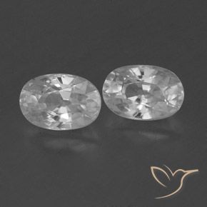 Gemme di Zircone Bianco trasparente naturale da 1.72 ct, Ovale, VVS-VS