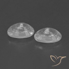 Gemme di Zircone Bianco trasparente naturale da 1.72 ct, Ovale, VVS-VS