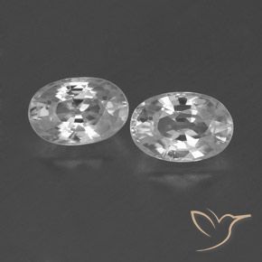 1.62ctw Naturale Bianco trasparente Zircone, Ovale, VVS, Photo A