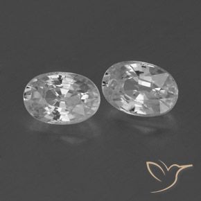 Gemme di Zircone Bianco trasparente naturale da 1.62 ct, Ovale, VVS