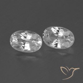 Gemme di Zircone Bianco trasparente naturale da 1.66 ct, Ovale, VVS