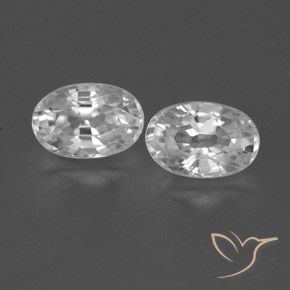 1.63ctw Naturale Bianco trasparente Zircone, Ovale, VVS-VS