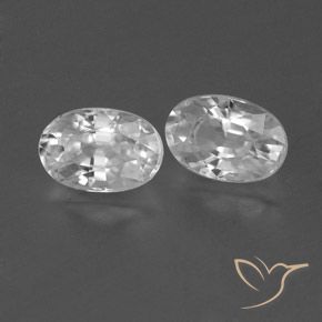 Gemme di Zircone Bianco trasparente naturale da 1.63 ct, Ovale, VVS-VS