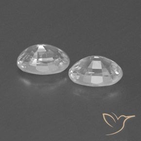 Gemme di Zircone Bianco trasparente naturale da 1.63 ct, Ovale, VVS-VS