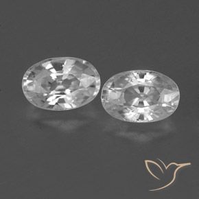 Gemme di Zircone Bianco trasparente naturale da 1.66 ct, Ovale, VVS