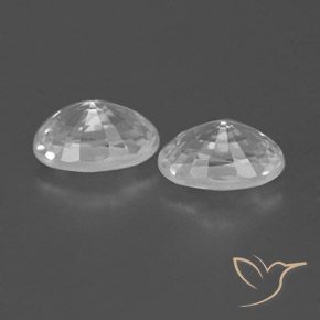 Gemme di Zircone Bianco trasparente naturale da 1.66 ct, Ovale, VVS