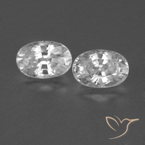 1.67ctw Naturale Bianco trasparente Zircone, Ovale, VVS-VS