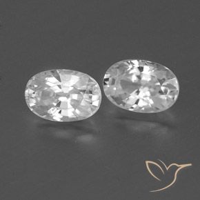 Gemme di Zircone Bianco trasparente naturale da 1.67 ct, Ovale, VVS-VS
