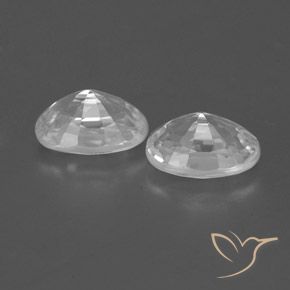 Gemme di Zircone Bianco trasparente naturale da 1.67 ct, Ovale, VVS-VS