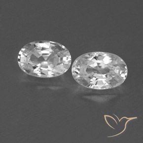 1.59ctw Naturale Bianco trasparente Zircone, Ovale, VVS