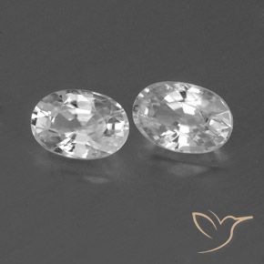 Gemme di Zircone Bianco trasparente naturale da 1.59 ct, Ovale, VVS