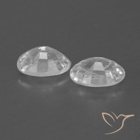 Gemme di Zircone Bianco trasparente naturale da 1.59 ct, Ovale, VVS