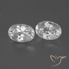 Gemme di Zircone Bianco trasparente naturale da 1.77 ct, Ovale, VVS