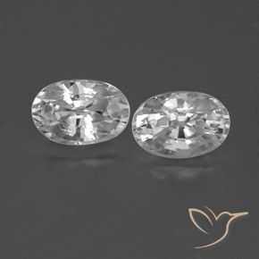 1.66ctw Naturale Bianco trasparente Zircone, Ovale, VVS