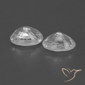Gemme di Zircone Bianco trasparente naturale da 1.66 ct, Ovale, VVS