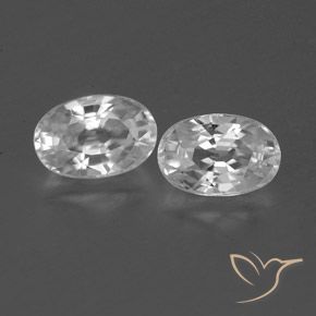 1.75ctw Naturale Bianco trasparente Zircone, Ovale, VVS-VS